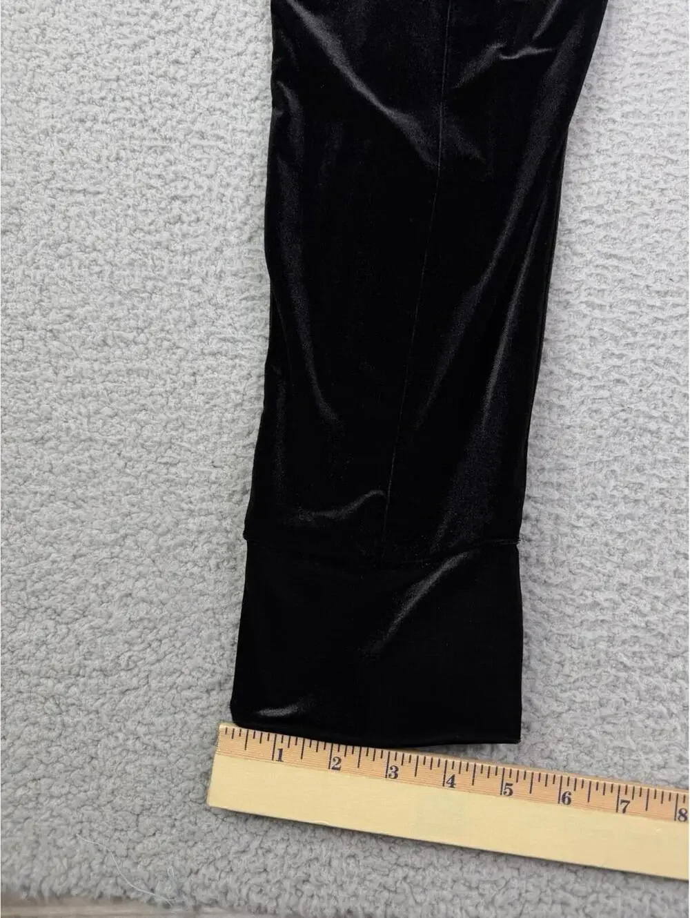 Anatomie Stretch Velvet Slim Leg Black Pants Women's L (34x29) High Rise - Picture 7 of 15